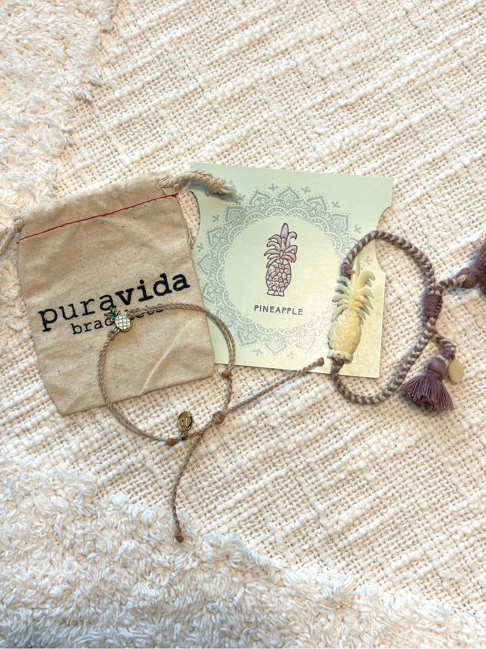 Pura Vida and Wanderer Pineapple Bracelets